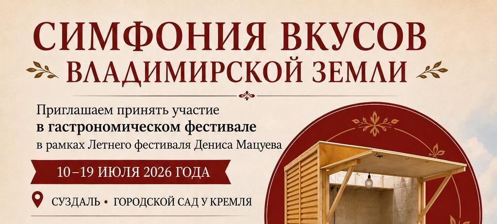 В Суздале пройдет гастрофестиваль «Симфония вкусов»
