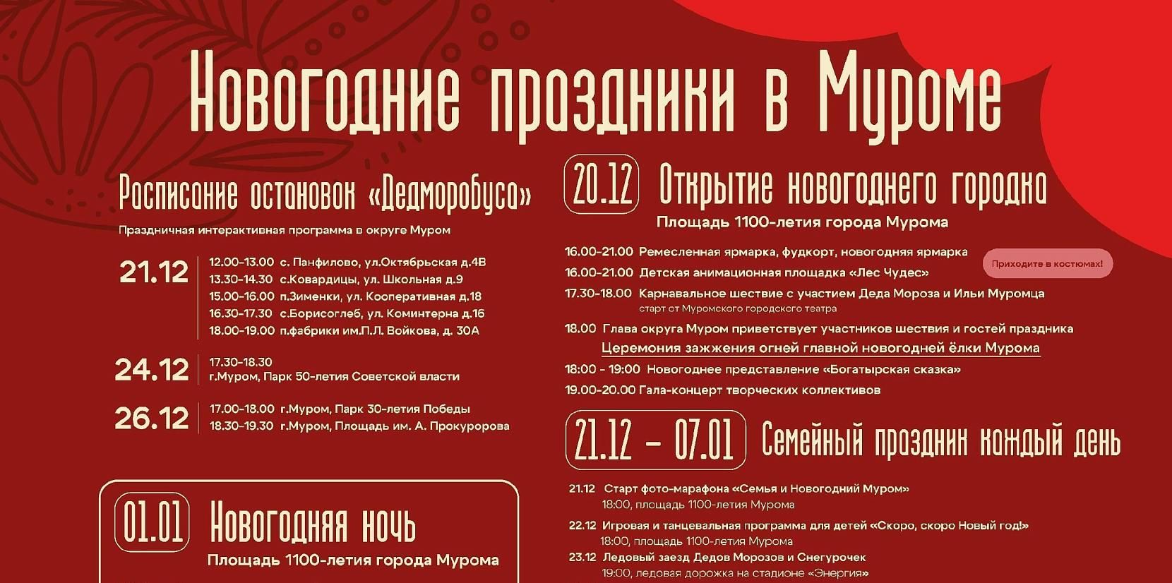 Новогодние праздники в Муроме