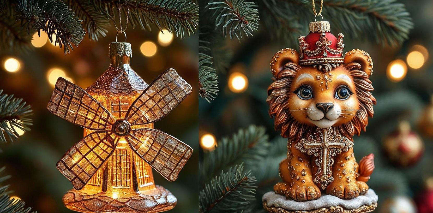 Нейросеть создала новогодние игрушки с гербами Владимирской области